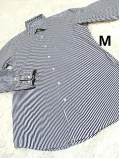 GU ストライプ 長袖シャツ M