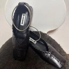 JIL SANDER メタルリング フラットシューズ ブラック 35.5 | Mercari