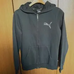 PUMA ブラック パーカー フード付きレディース可