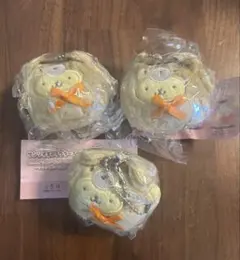 サンリオキャラクターズ　起き上がりぬいぐるみマスコット　ポムポムプリン×3