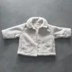 ユニクロベビーキッズ　ボアフリースコート　オフホワイト　80cm