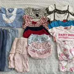 80cm 女の子 双子 夏服 半袖 甚平 まとめ売り 保育園　26点