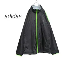 【アディダス】ナイロンジャケット ウォーマー ウィンドブレーカー ブラック L