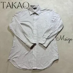 TAKAQ 長袖シャツ ワイシャツ ポロシャツ 白シャツ ホワイト 古着