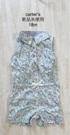 新品タグ付き カーターズ 襟付き花柄 ウェイストゴム 18m 85cm