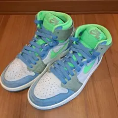 Nike Zoom Air ハイカットスニーカー グレー/ブルー/グリーン