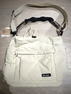 ニコアンド 編みハンドル2wayバッグ ショルダーバッグ トートバッグ　白