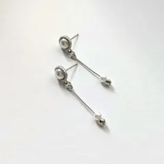 (488)ハンドメイドアクセサリー　シルバーピアス