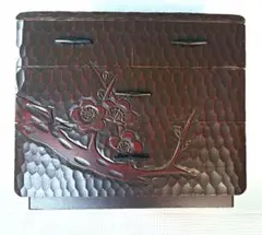 新品 鎌倉彫 ミニチェスト三段引き出し ミニタンス 椿 箪笥 伝統工芸品