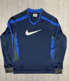 Nike ネイビー Vネック長袖シャツ
