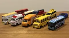 ジャンク品 トミカ タカラトミー ミニカー 働く車等 10台セット バス 救急車のサムネイル