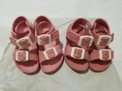 BREEZE　キッズサンダル ピンク バックストラップ 14cm　13cm