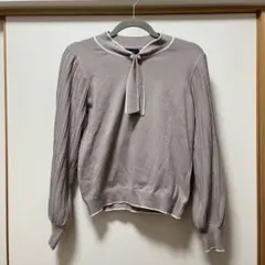 しまむら アベイル リボンニット L ピンクベージュ 上品 大人可愛い　地雷系