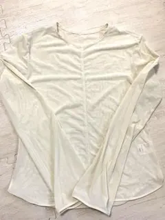 ユニクロ マメクロゴウチ シアークルーネックT（長袖） Mオフホワイト