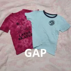 スヌーピー、水色Tシャツ2枚セット