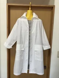 【美品】MidiUmiミディウミ ロングコート コットン フリーサイズ　白
