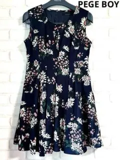★PEGE BOY★清楚系★花柄ワンピース★ネイビー★