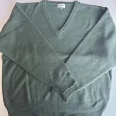 Paul Smith グリーン Vネックセーター Lサイズ