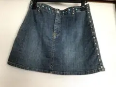 スタッズ付き デニムスカート
