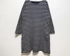 無印良品チュニック　ボーダーミニワンピース Lサイズ ネイビー/ホワイト 長袖