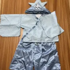 水色 星型帽子付き甚平 こどもの日