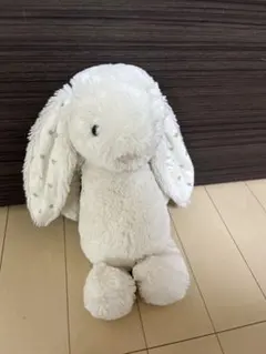 Jellycat ホワイト ぬいぐるみ　うさぎ　Mサイズ　星 twinkle