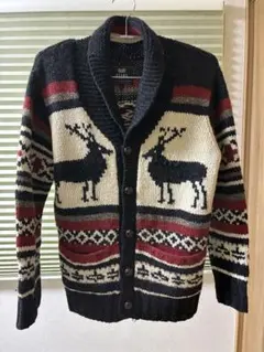 BEAMS HEART トナカイ柄 カーディガン Lサイズ