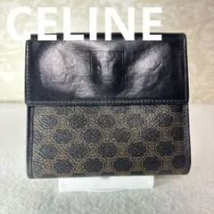 CELINE セリーヌ マカダム柄 二つ折り財布 コンパクトウォレット