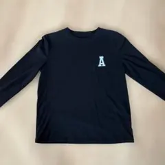 ブラック Aロゴ 長袖カットソー