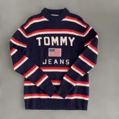 TOMMY JEANS ストライプニットセーター