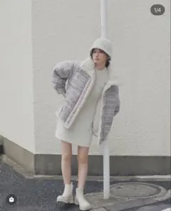 snidel ツイード風ダウンジャケット