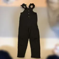 ZARA 黒　オーバーオール 4-5歳