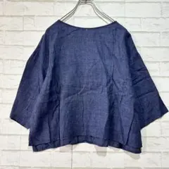 ADORE アドーア デニムブラウス 袖フリル フレアスリーブ インディゴ 