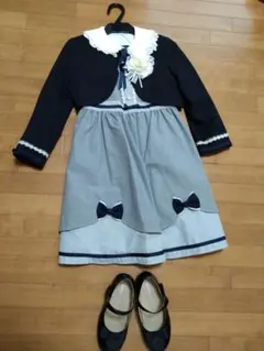 入学式用のワンピースと靴のセット