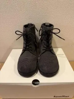 familiar グレー スエード ブーツ　17.0cm