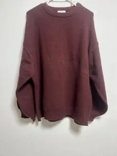 cussilハイファンクショナルニット ワイドバルーンスリーブ ルーズ セーター