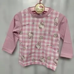 【新品】ハローキティ　長袖Tシャツ　ベビーロンT 90サイズ　ピンク