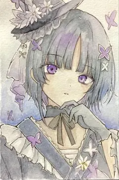手描きイラスト 魔法少女ノ魔女裁判 まのさば 宝生マーゴ