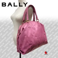BALLY レザーローズピンク大型トートバッグ