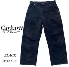 USA製 カーハート Carhartt B01 W31L32 ダブルニー BLK - メルカリ