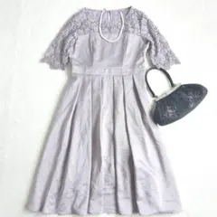 ドリードール◇パーティードレス レースアップ 結婚式 花柄刺繍 38