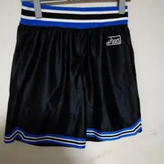 asics バスケットボールパンツ 黒/青/白Lサイズ