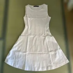 ZARA BASIC ノースリーブひざ丈ワンピース M