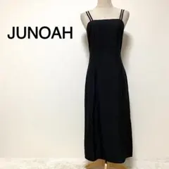 JUNOAH ブラックカラー キャミソール ワンピース
