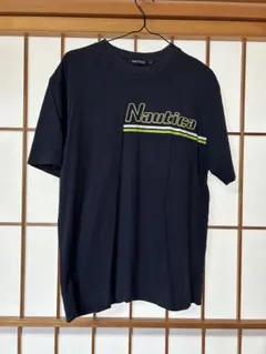 Nautica レア刺繍　ネイビー Tシャツ S