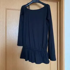 ワンピース風 チュニック カットソー ワンショル ロンT リブ