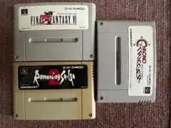 [ジャンク] スクエア RPG SFCソフト 3本 [動作未確認]