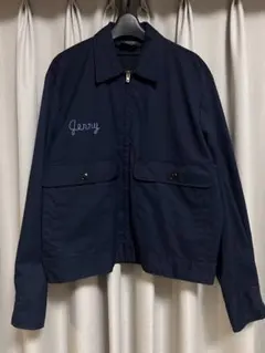 80s 90s USA製　ワークジャケット　企業系　古着　ネイビー紺色のサムネイル