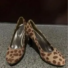 ヒョウ柄 ヒール パンプス レオパード　M ハイヒール　23.5cm ヒョウ柄