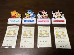 ディズニーランドチケットホルダー 4個セット約30年前のレトロ品（梱包済）